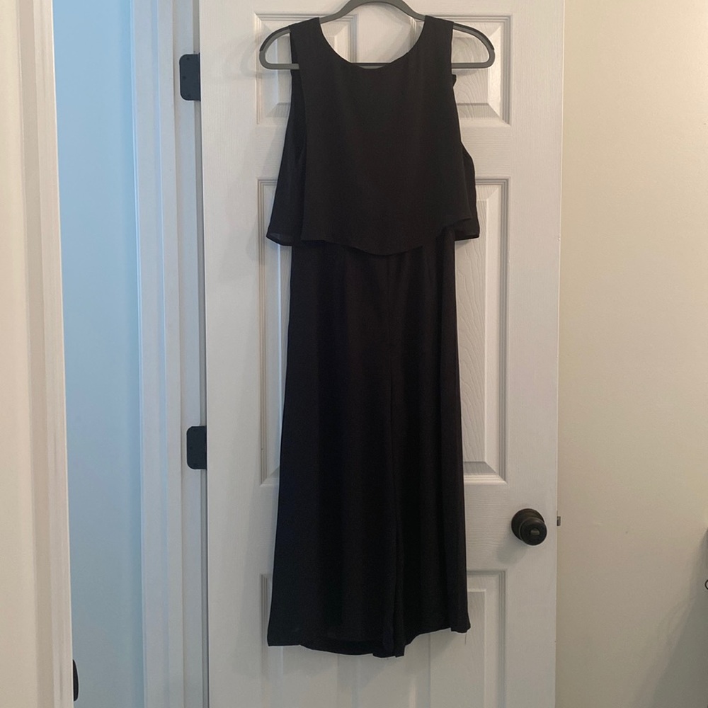 Small black dressy Capri length jumpsuit